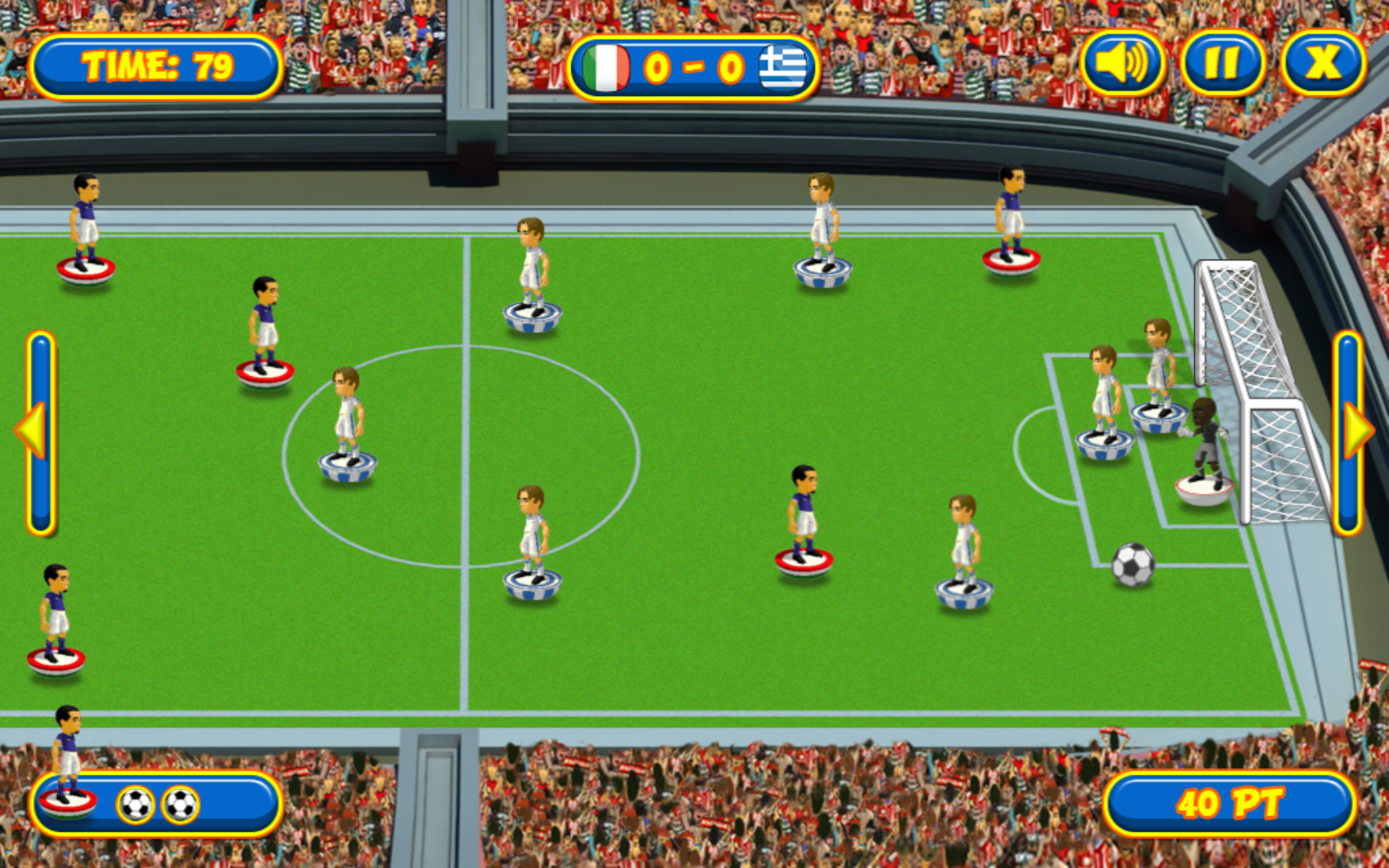 Play Free Browser Game Flicking Soccer on GAWOONI.GAMES!